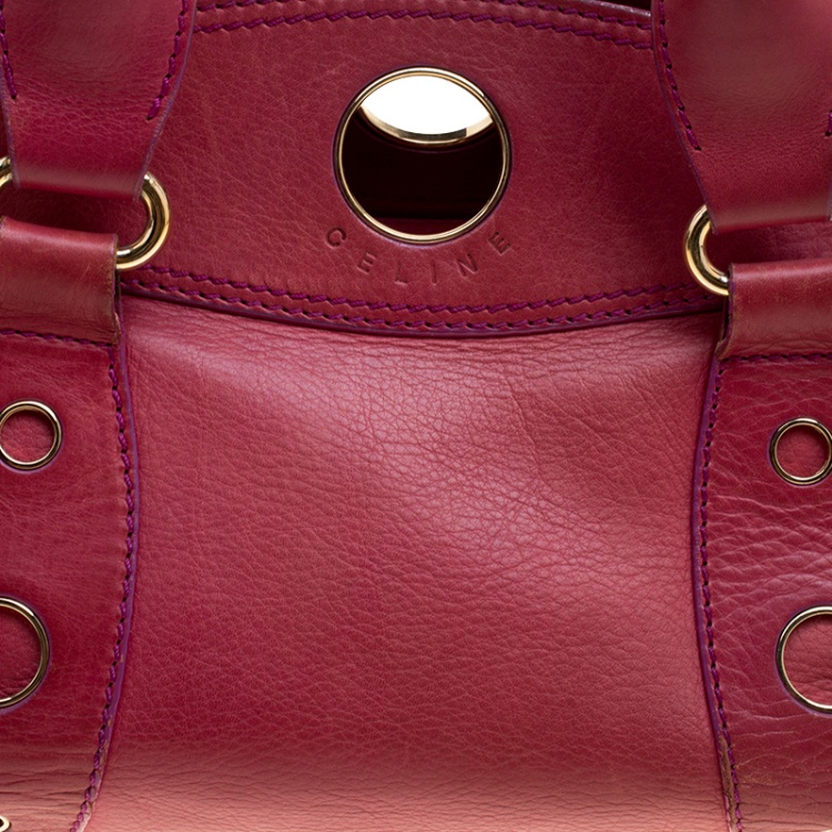 Pre Owned Celine Red Leather Satchel