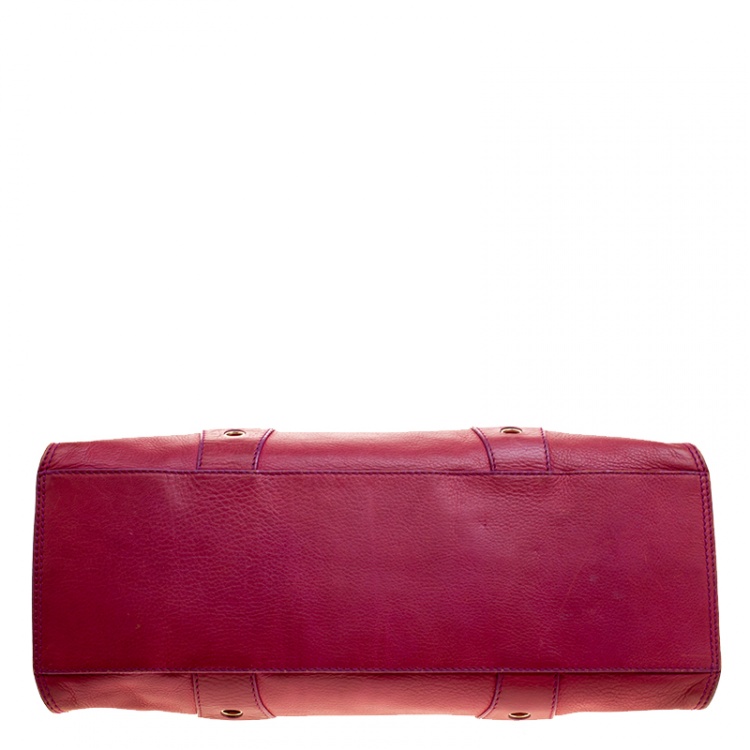 Pre Owned Celine Red Leather Satchel