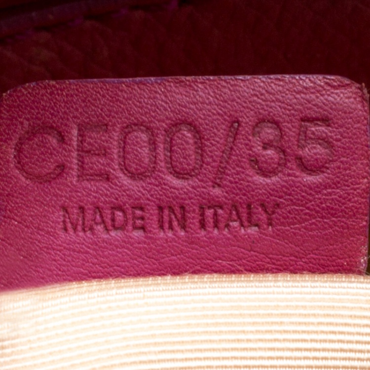 Pre Owned Celine Red Leather Satchel