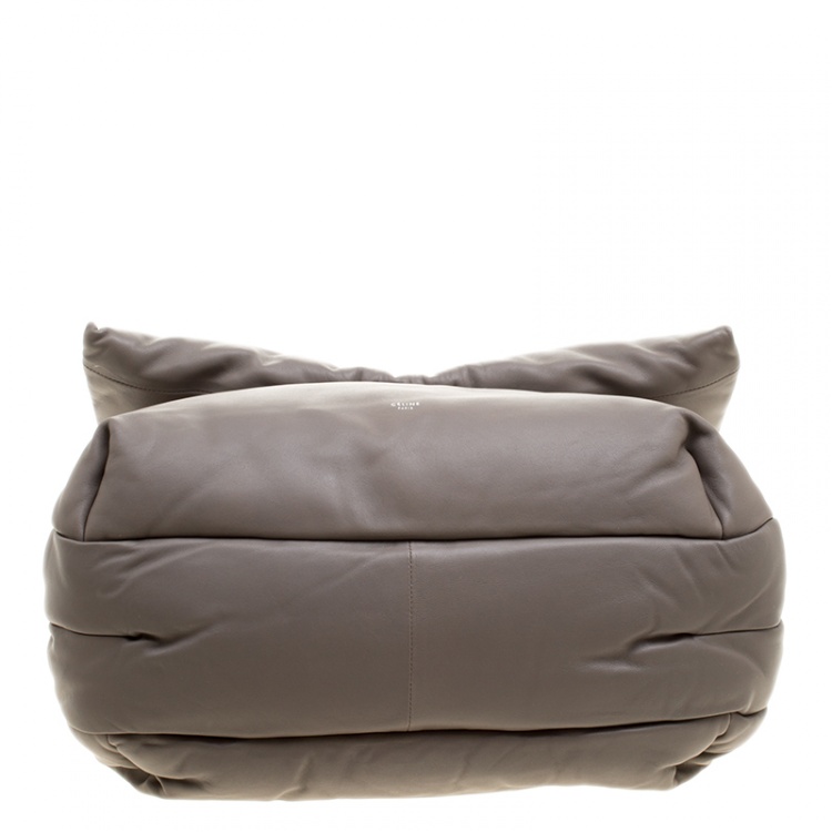 Pre Owned Celine Grey Leather Pillow Shoulder Bag 