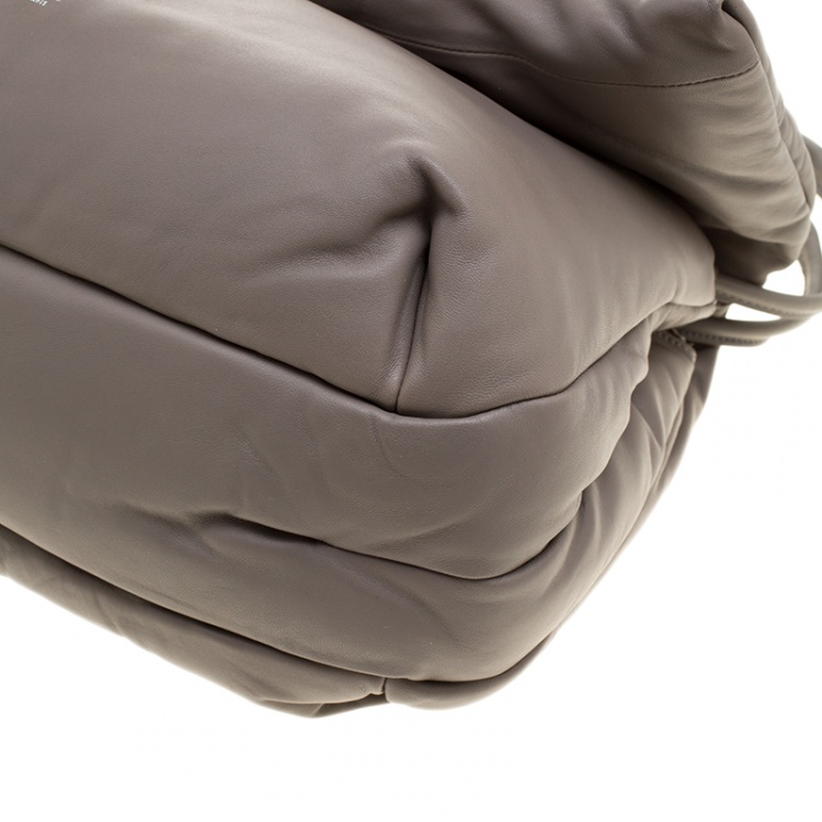 Pre Owned Celine Grey Leather Pillow Shoulder Bag 