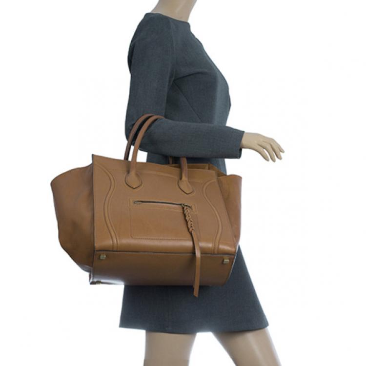 Pre Owned Celine Brown Mini Luggage Tote