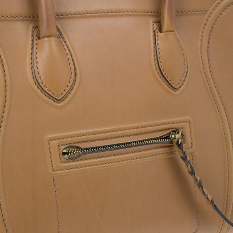 Pre Owned Celine Brown Mini Luggage Tote