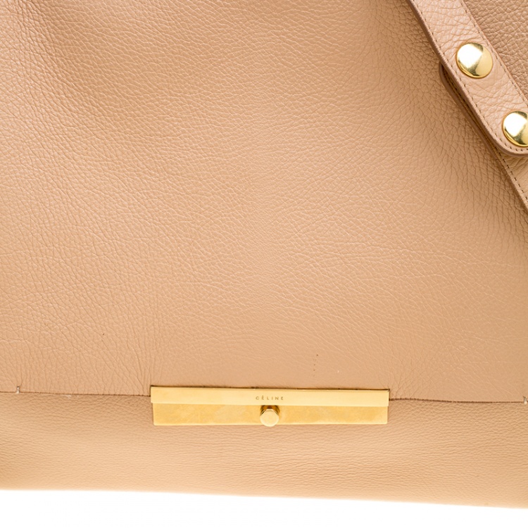 Pre Owned Celine Beige Leather Blade Shoulder Bag