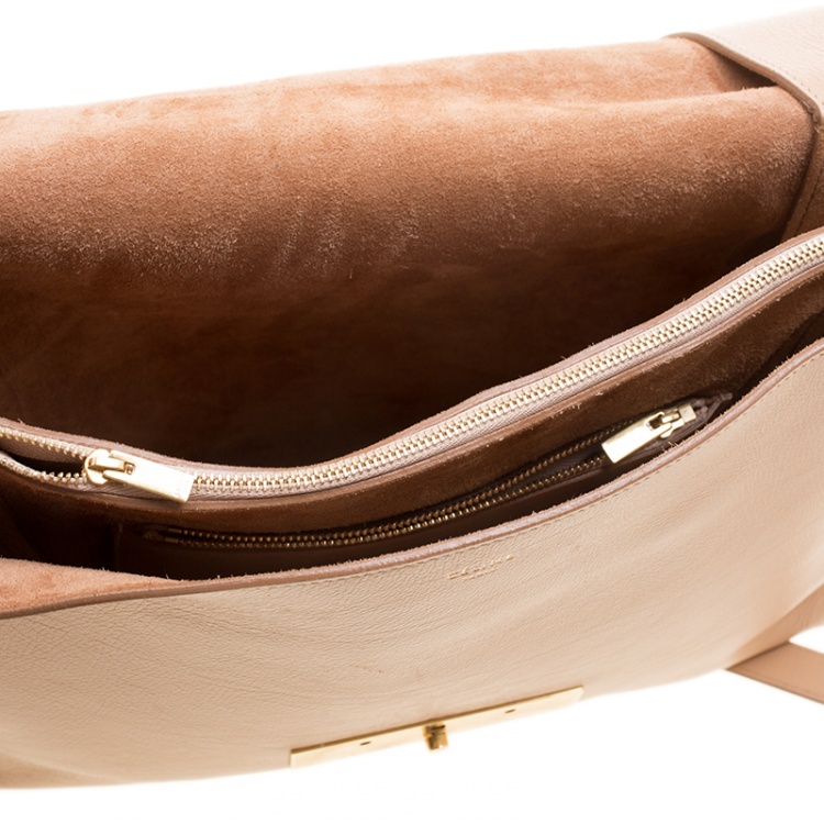 Pre Owned Celine Beige Leather Blade Shoulder Bag