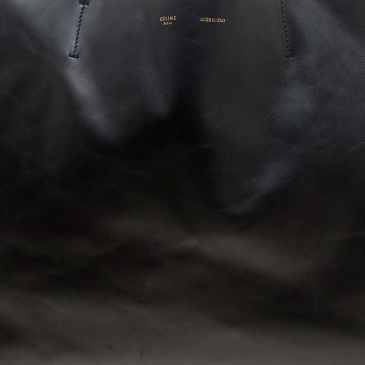 Pre Owned Celine Black Leather Horizontal Cabas Tote