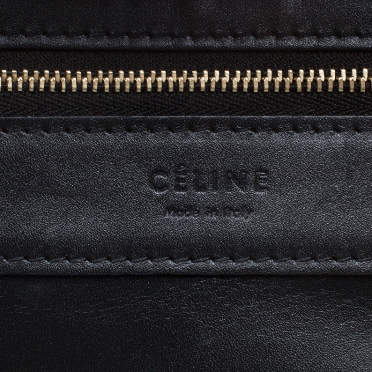 Pre Owned Celine Black Leather Horizontal Cabas Tote