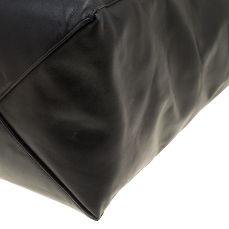 Pre Owned Celine Black Leather Horizontal Cabas Tote