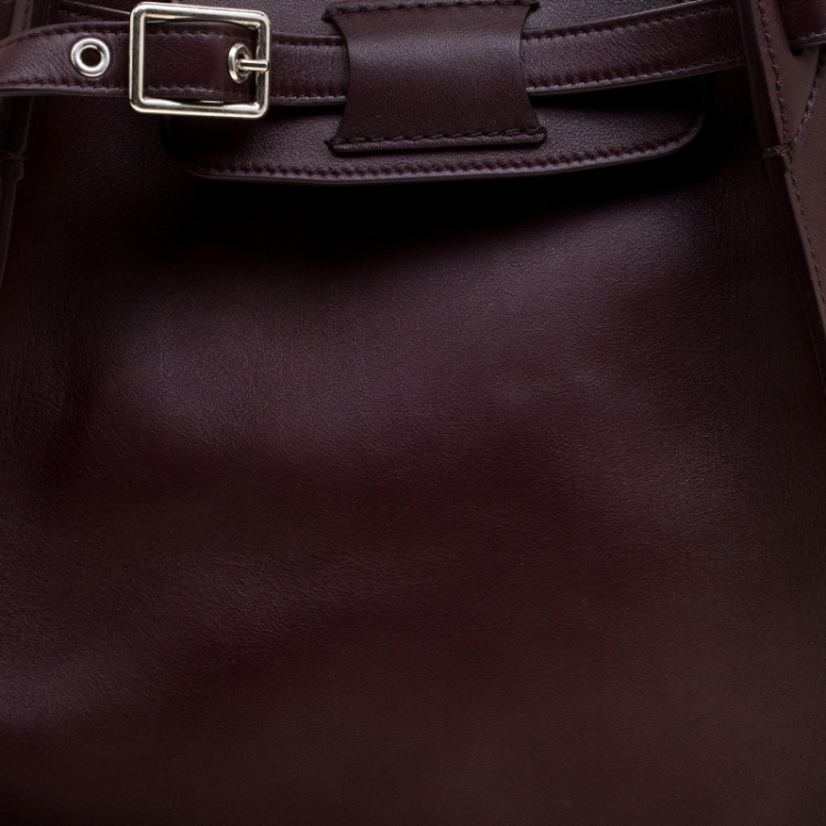 Pre Owned Celine Burgundy Leather Big Bag Bucket Bag