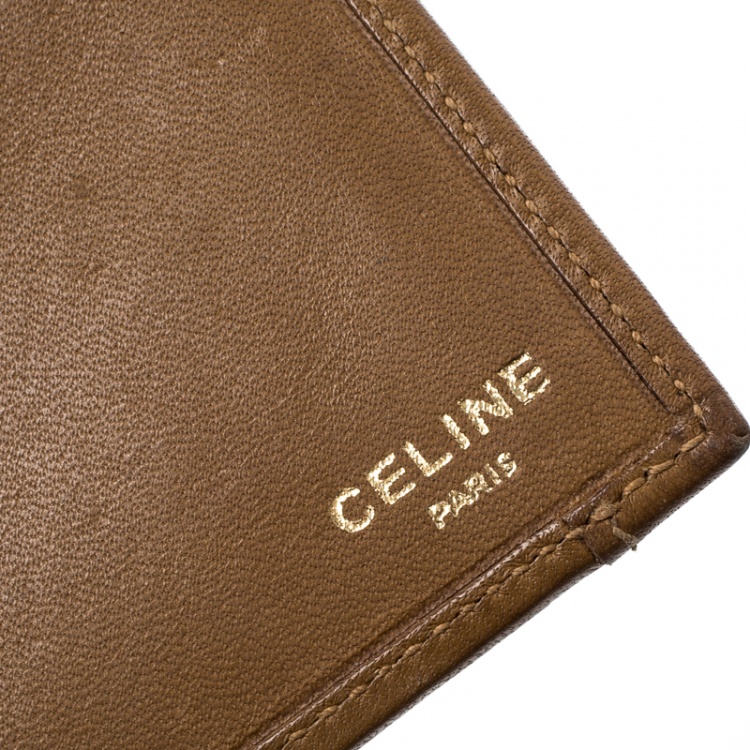 Pre Owned Céline Brown Coated Canvas Macadam Continental Wallet