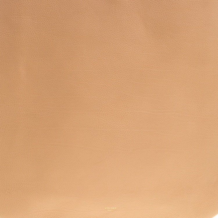 Pre Owned Celine Melon Orange Leather Blade Hobo