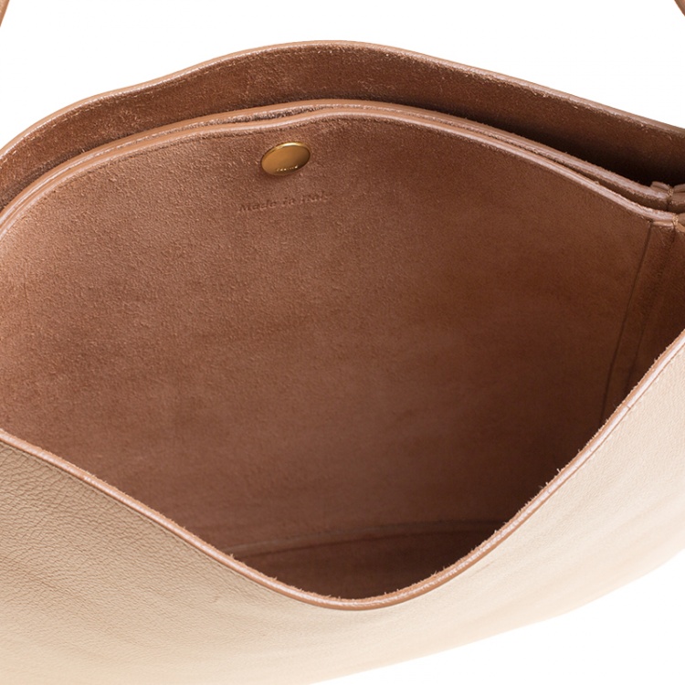 Pre Owned Celine Melon Orange Leather Blade Hobo