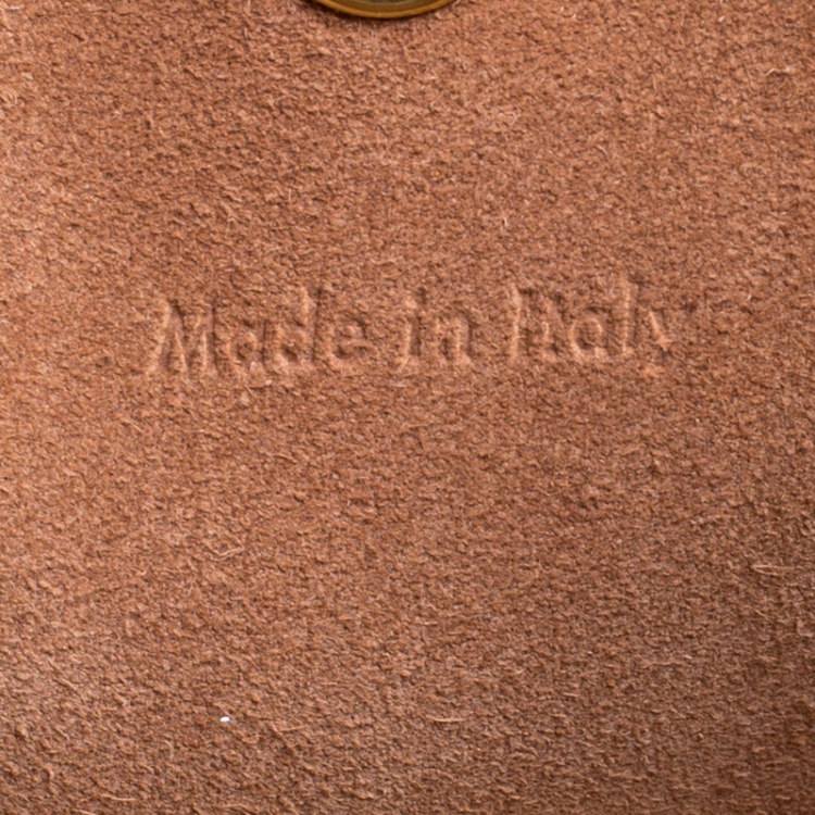 Pre Owned Celine Melon Orange Leather Blade Hobo