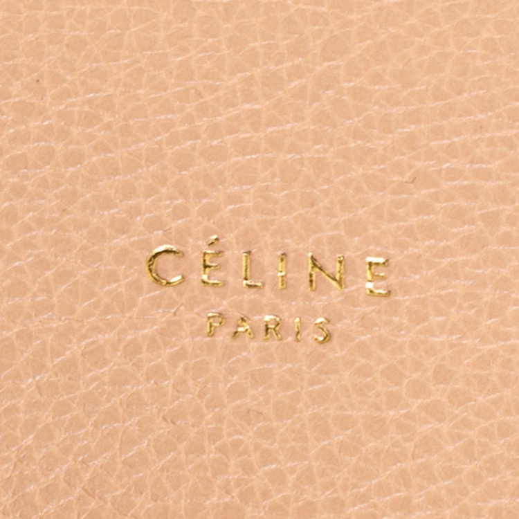 Pre Owned Celine Melon Orange Leather Blade Hobo