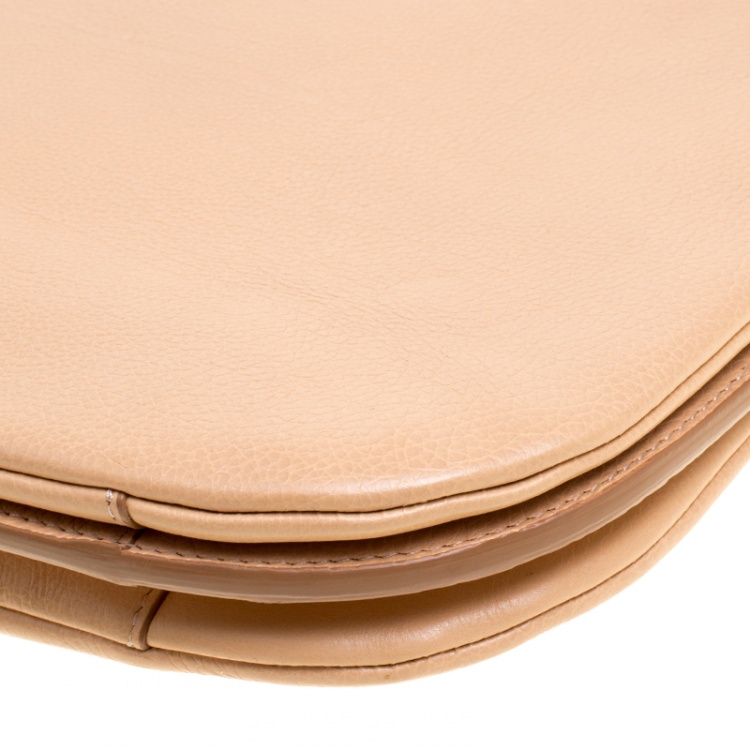 Pre Owned Celine Melon Orange Leather Blade Hobo