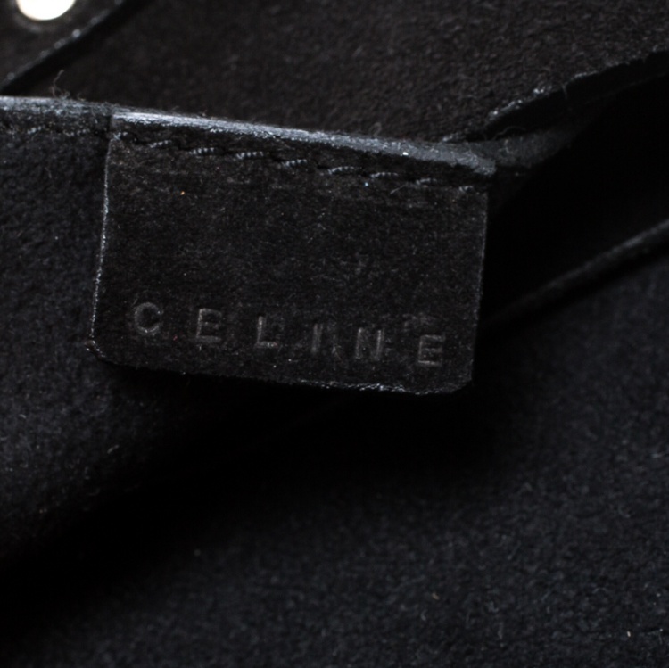 Pre Owned Celine Black Suede Studded Shoulder Bag