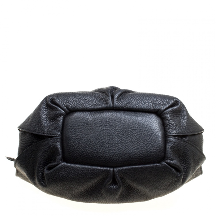 Pre Owned Celine Black Leather Large Bittersweet Hobo