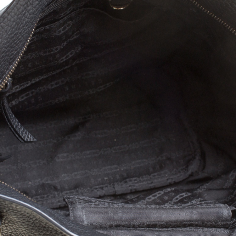 Pre Owned Celine Black Leather Large Bittersweet Hobo