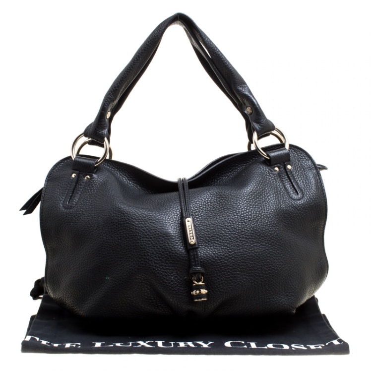 Pre Owned Celine Black Leather Large Bittersweet Hobo