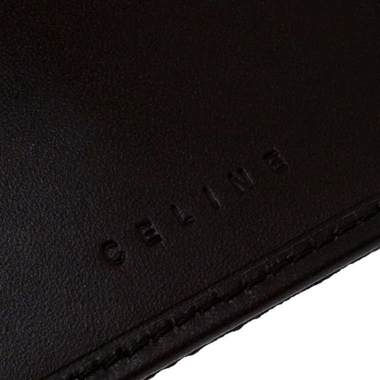 Pre Owned Celine Brown Monogram Macadam Canvas Compact Wallet
