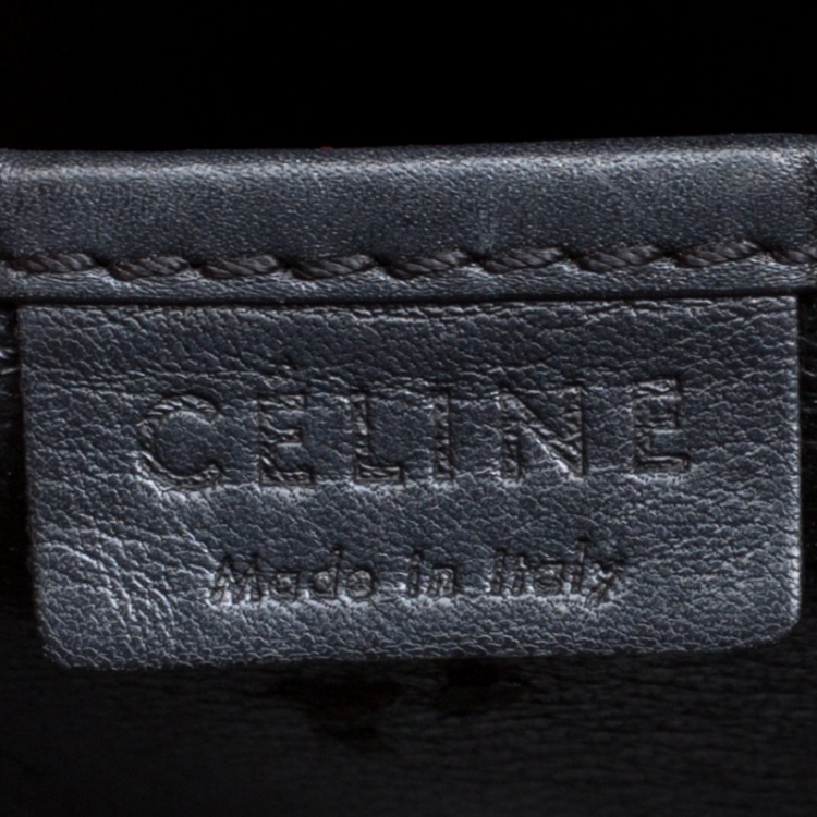 Pre Owned Celine Black Leather Nano Luggage Top handle Bag