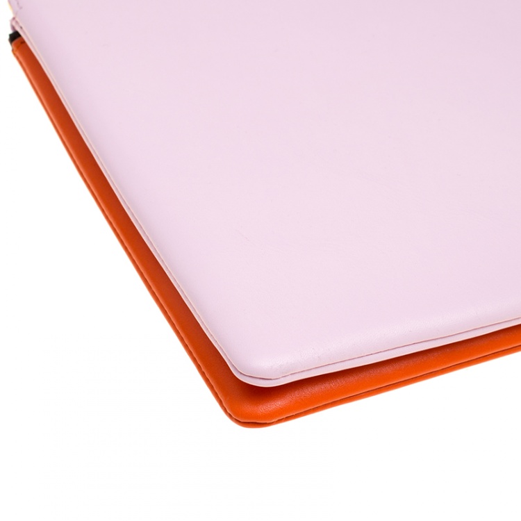 Pre Owned Celine Lilac/Orange Leather Clutch