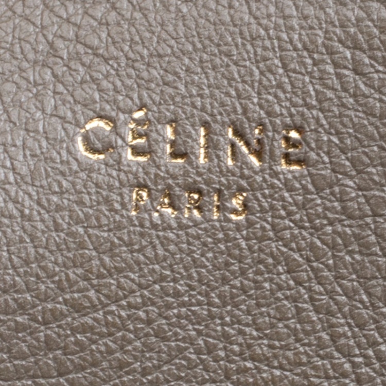 Pre Owned Celine Beige Leather Blade Flap Bag