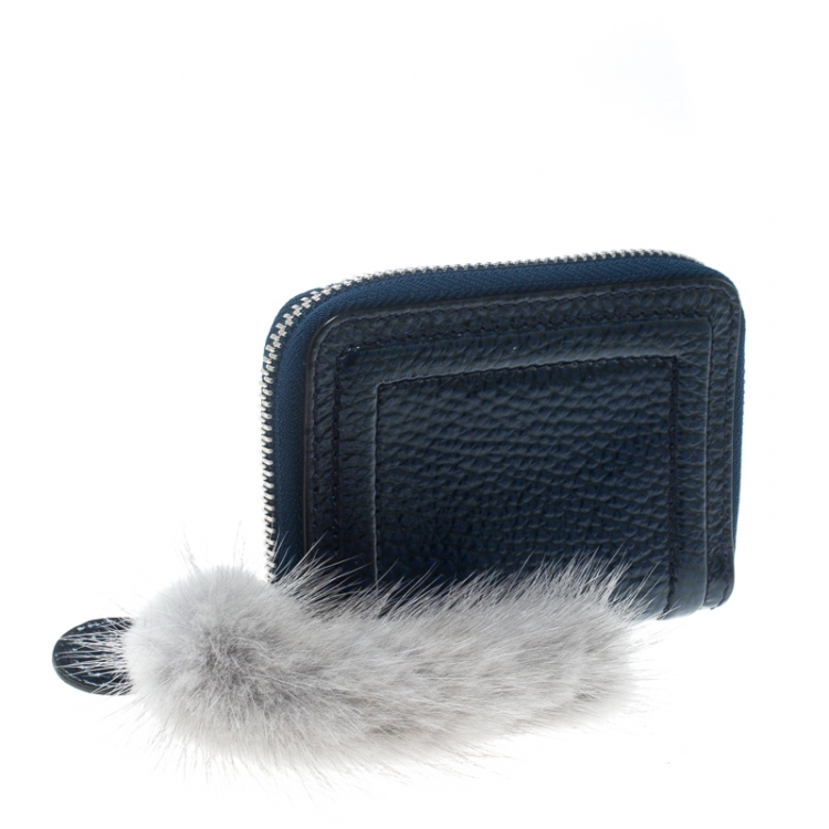 Pre Owned Celine Blue Patent Leather Coin Purse