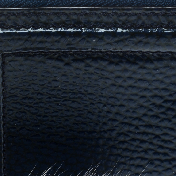 Pre Owned Celine Blue Patent Leather Coin Purse