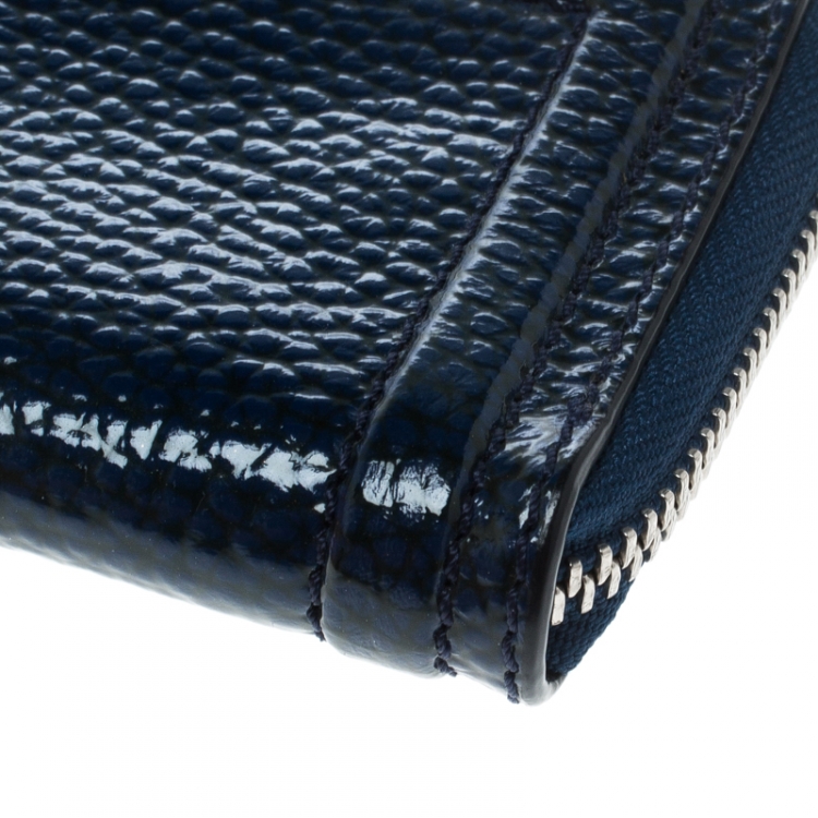 Pre Owned Celine Blue Patent Leather Coin Purse