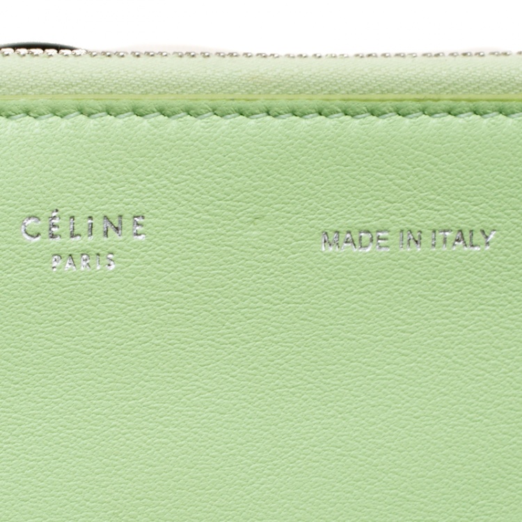 Pre Owned Celine Transparent Plastic Bag with Zip Pouch Clutch