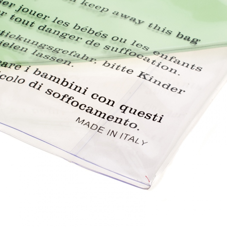 Pre Owned Celine Transparent Plastic Bag with Zip Pouch Clutch