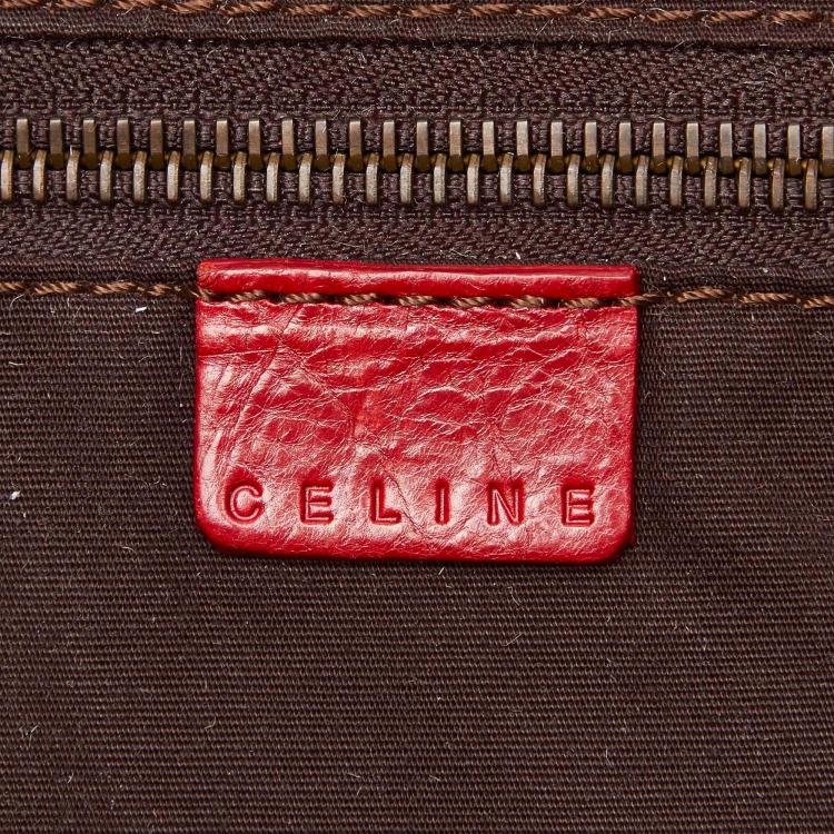 Pre Owned Celine Red Leather Everyday Bag