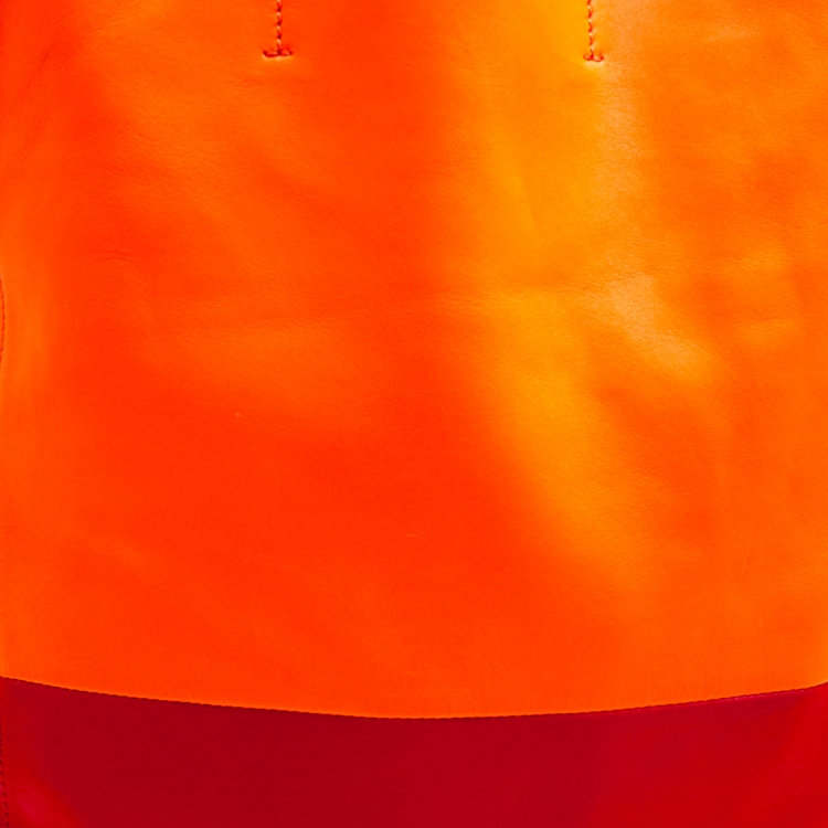 Pre Owned Celine Orange/Red Leather Vertical Cabas Tote