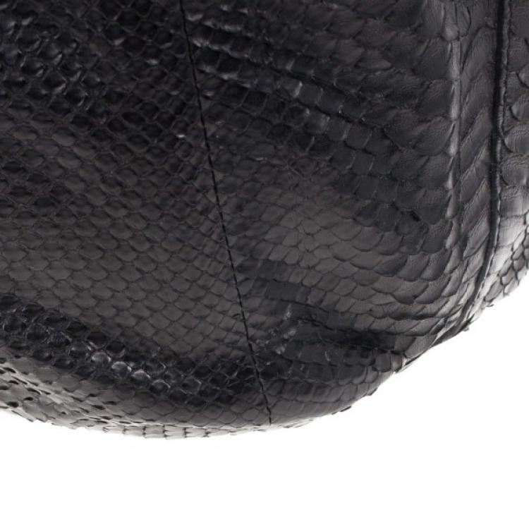 Pre Owned Celine Black Python Hobo