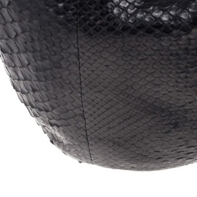 Pre Owned Celine Black Python Hobo