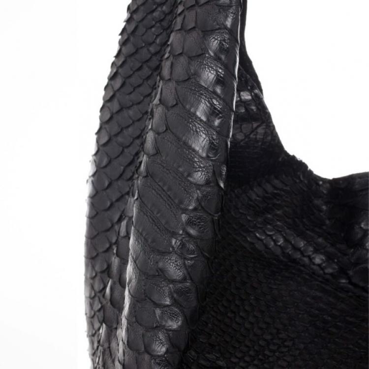 Pre Owned Celine Black Python Hobo