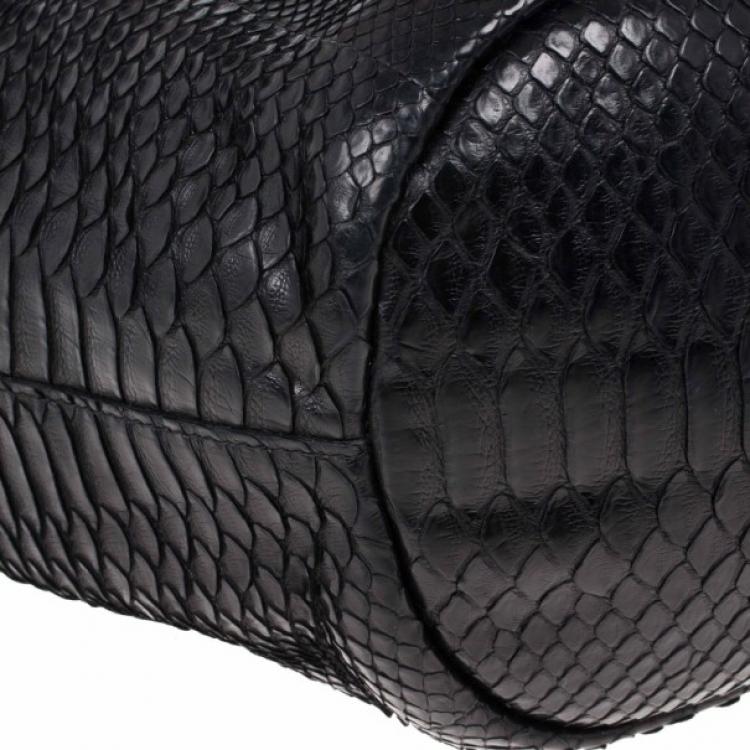 Pre Owned Celine Black Python Hobo