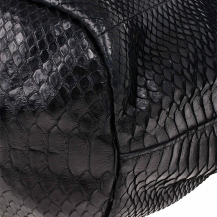 Pre Owned Celine Black Python Hobo