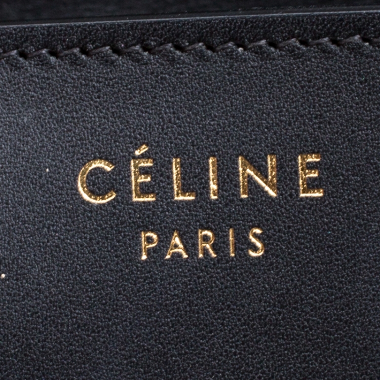 Pre Owned Celine Tricolor Leather Micro Luggage Tote