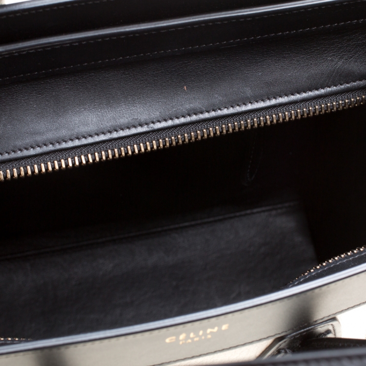 Pre Owned Celine Tricolor Leather Micro Luggage Tote
