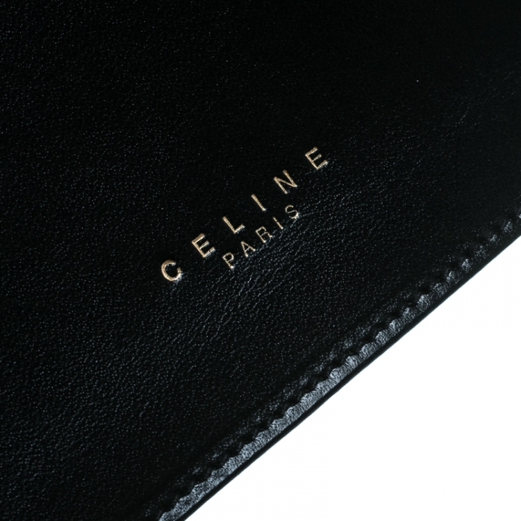 Pre Owned Celine Black Coated Canvas Macadam Wallet