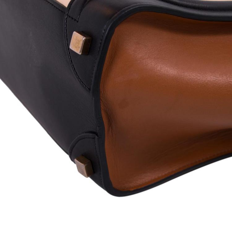 مملوكة مسبقًا Celine Tricolor Leather Micro Luggage Tote