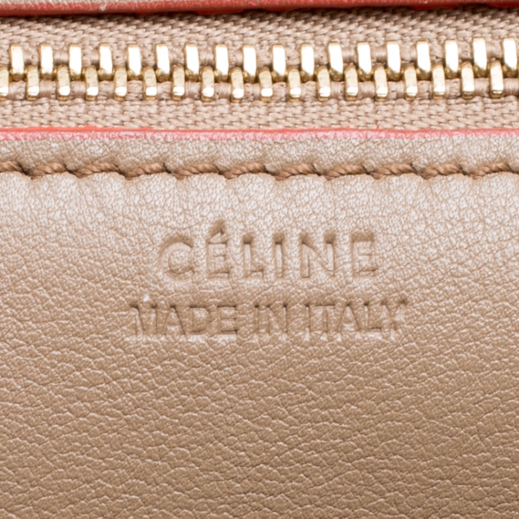 Pre Owned Celine Beige Leather Medium Tie Tote