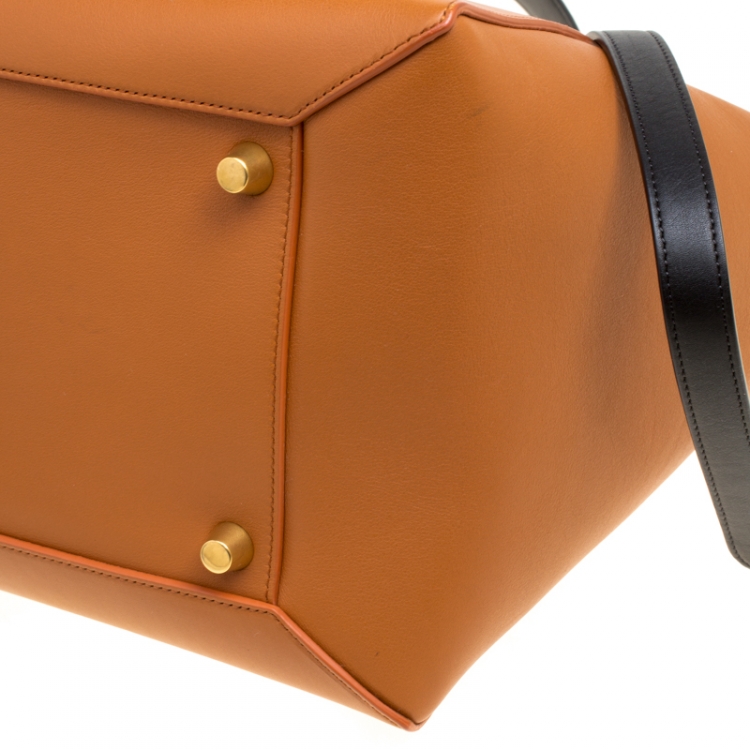 Pre Owned Celine Bicolor Leather Medium Belt Bag