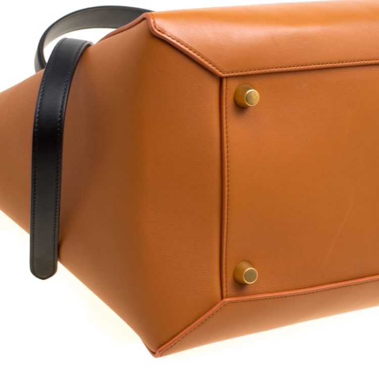 Pre Owned Celine Bicolor Leather Medium Belt Bag