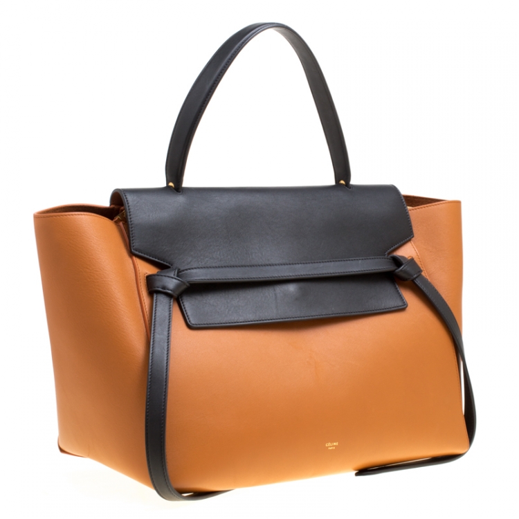 Pre Owned Celine Bicolor Leather Medium Belt Bag