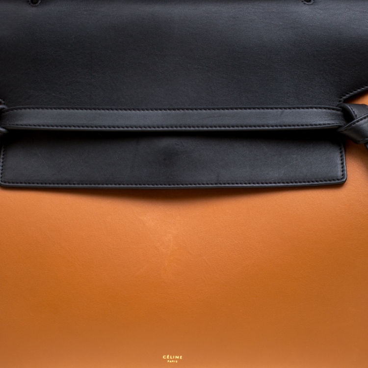 Pre Owned Celine Bicolor Leather Medium Belt Bag