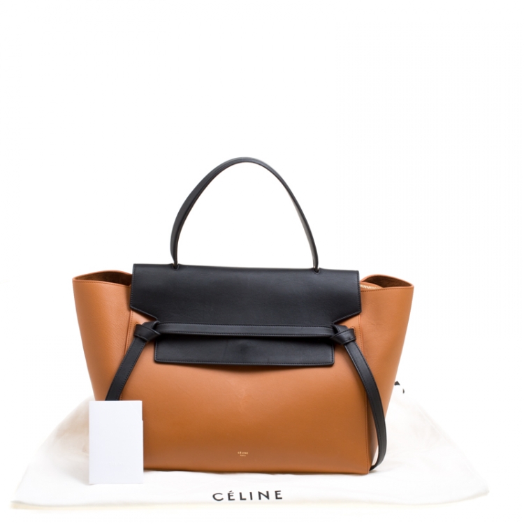 Pre Owned Celine Bicolor Leather Medium Belt Bag