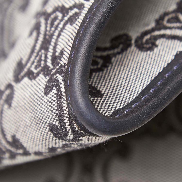 Pre Owned Celine Black Macadam Jacquard Tote Bag